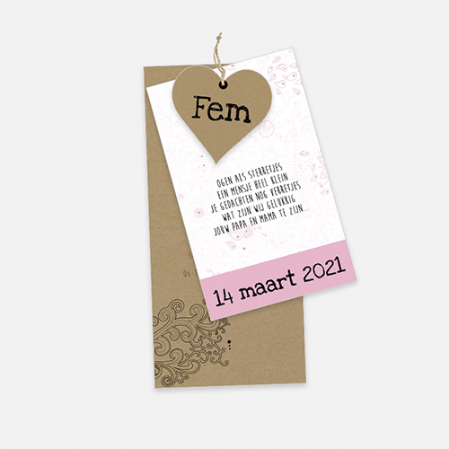 Lortye Geboortjekaartje 019a Fem