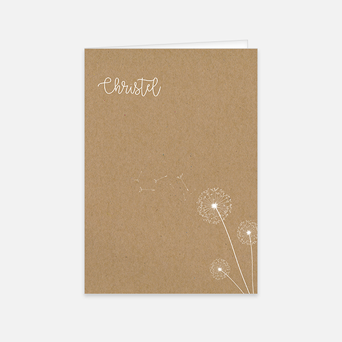  Lortye RK Rouwbrief Dandelion Kraft